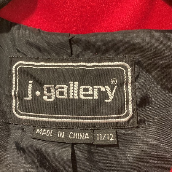 J Gallery Vintage Wool Blend Red Peacoat - Picture 3 of 13